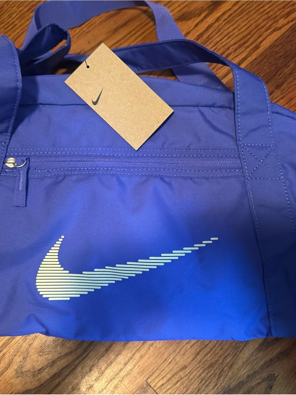 Nike Royal Blue Duffel Bag with White Swoosh
